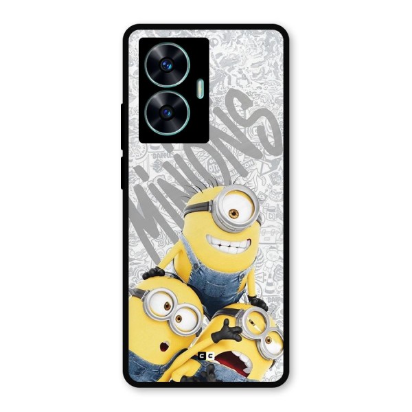 Minions Typo Metal Back Case for Realme C55