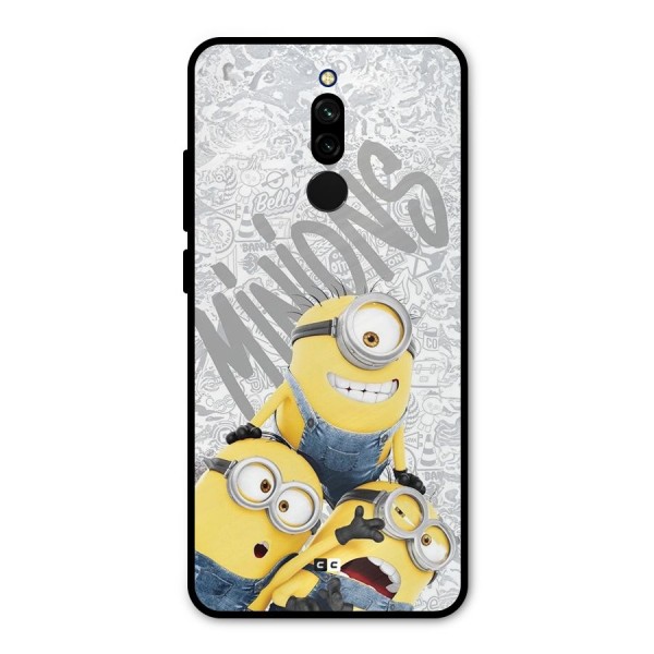 Minions Typo Metal Back Case for Redmi 8