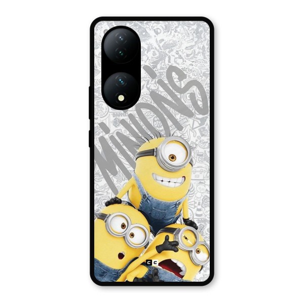 Minions Typo Metal Back Case for Vivo T2