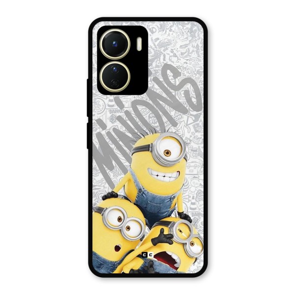 Minions Typo Metal Back Case for Vivo T2x