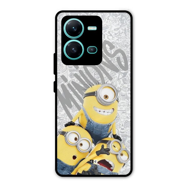 Minions Typo Metal Back Case for Vivo V25