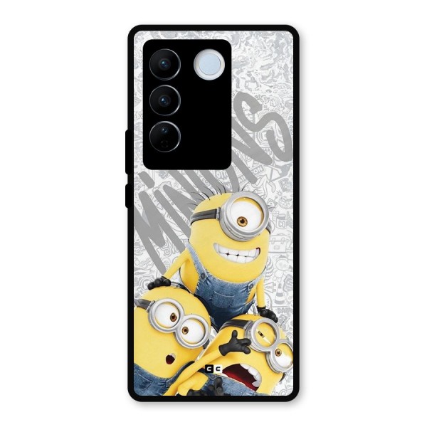 Minions Typo Metal Back Case for Vivo V27