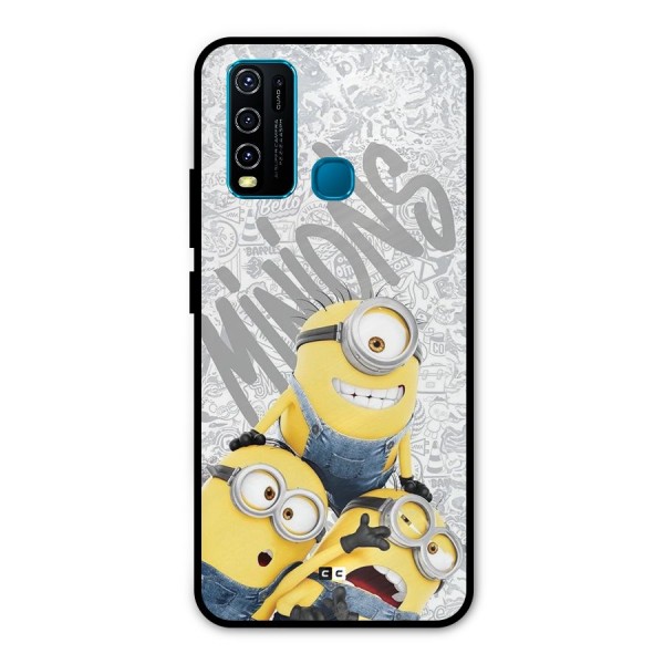 Minions Typo Metal Back Case for Vivo Y30