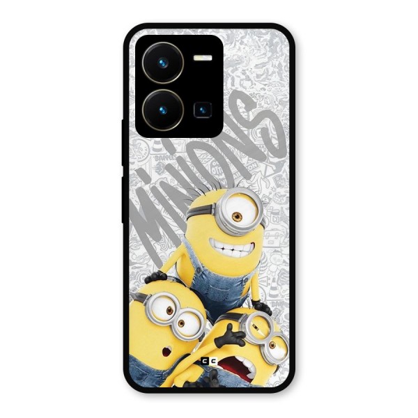 Minions Typo Metal Back Case for Vivo Y35