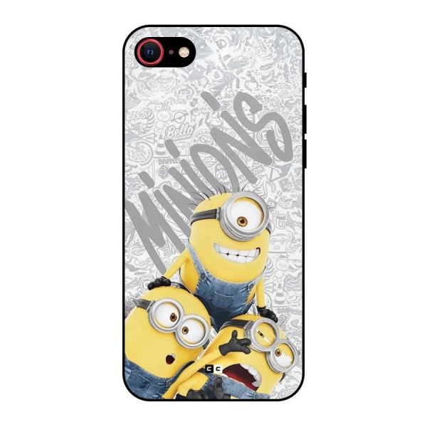 Minions Typo Metal Back Case for iPhone 7