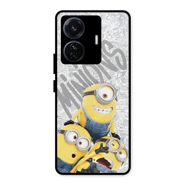 Minions Typo Metal Back Case for iQOO Z6