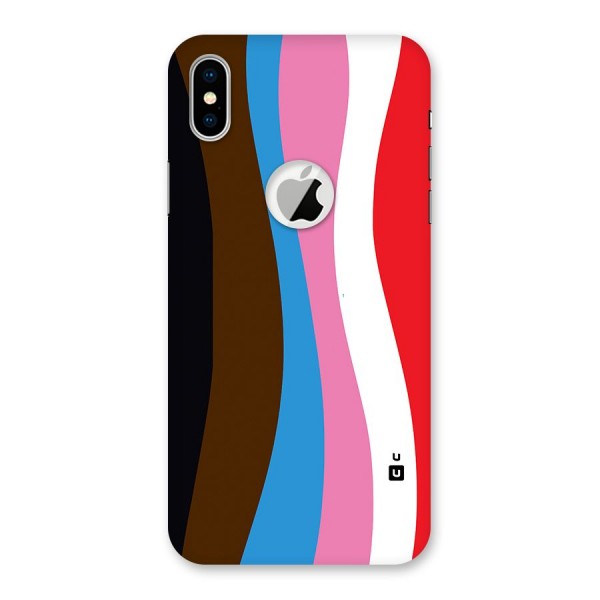 Modern Curves Back Case for iPhone XS Logo Cut