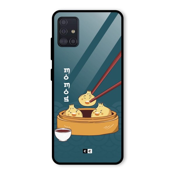 Momos Lover Glass Back Case for Galaxy A51