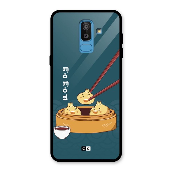 Momos Lover Glass Back Case for Galaxy J8