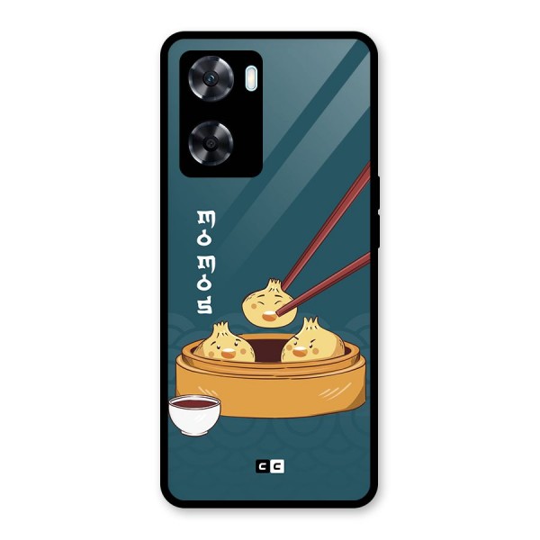 Momos Lover Glass Back Case for Oppo A77s