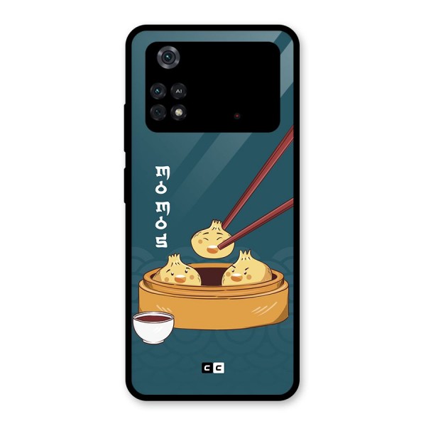 Momos Lover Glass Back Case for Poco M4 Pro 4G