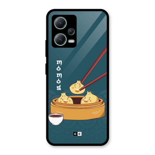 Momos Lover Glass Back Case for Poco X5