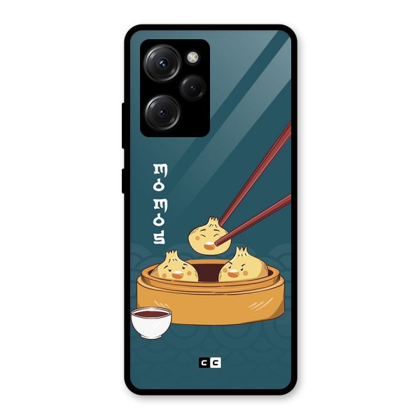 Momos Lover Glass Back Case for Poco X5 Pro