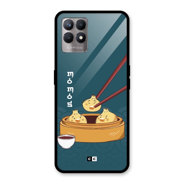 Momos Lover Glass Back Case for Realme 8i