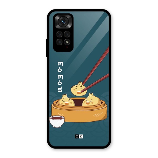 Momos Lover Glass Back Case for Redmi Note 11S