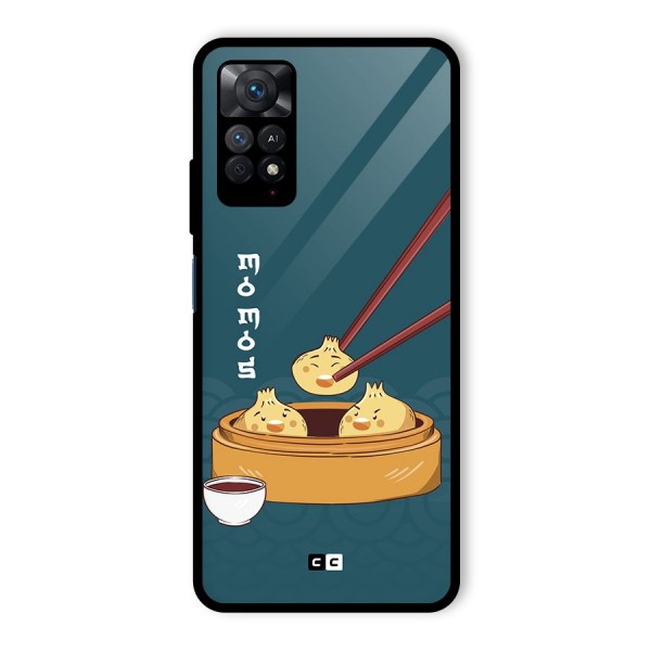 Momos Lover Glass Back Case for Redmi Note 11 Pro