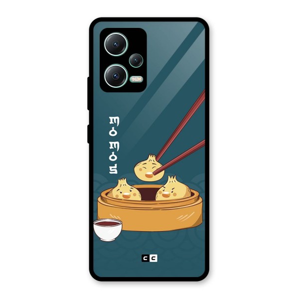 Momos Lover Glass Back Case for Redmi Note 12 5G