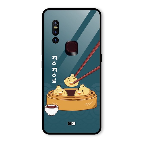 Momos Lover Glass Back Case for Vivo V15