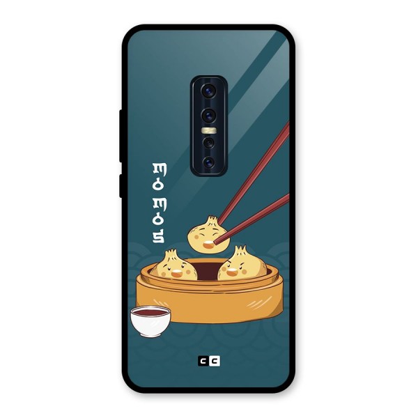 Momos Lover Glass Back Case for Vivo V17 Pro