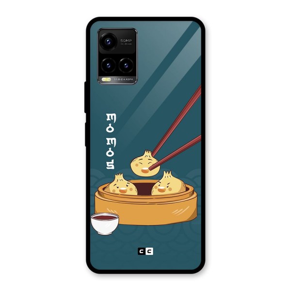 Momos Lover Glass Back Case for Vivo Y21G