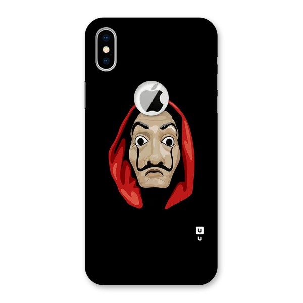 Money Heist Mask Back Case for iPhone XS Logo Cut