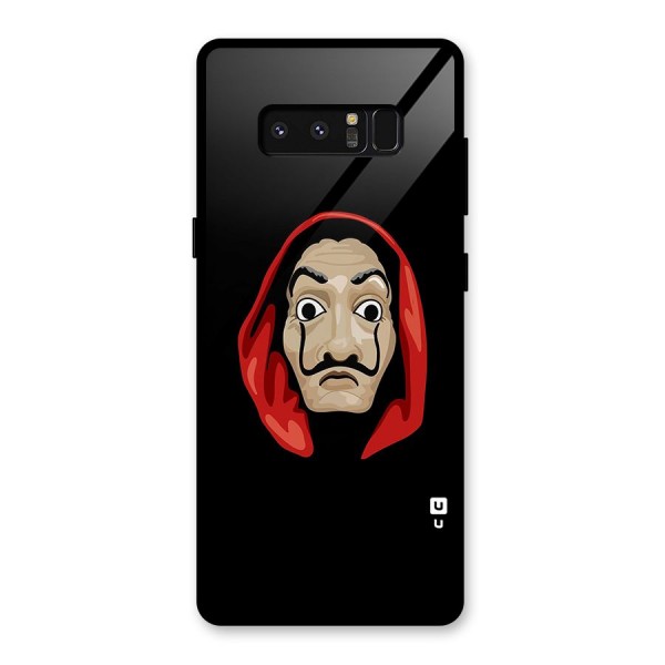 Money Heist Mask Glass Back Case for Galaxy Note 8