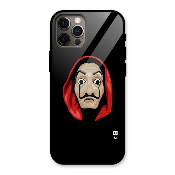 Money Heist Mask Glass Back Case for iPhone 12 Pro