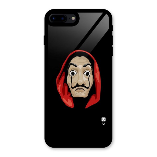 Money Heist Mask Glass Back Case for iPhone 7 Plus