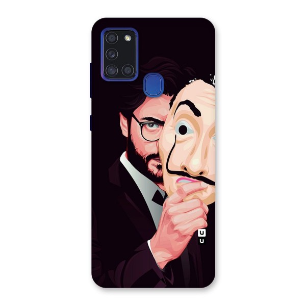 Money Heist Professor Art Back Case for Galaxy A21s