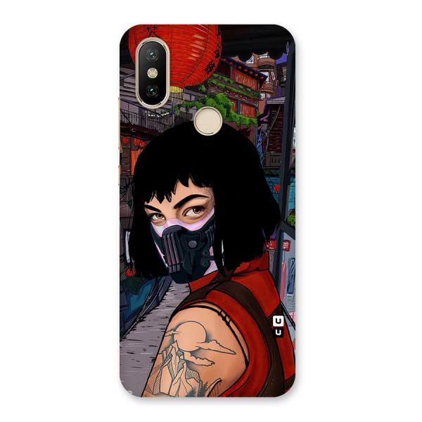 Money Heist Tokyo Mask Back Case for Mi A2