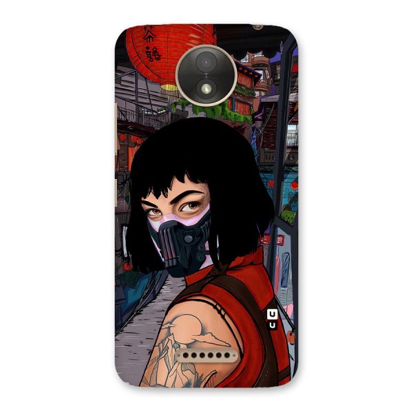 Money Heist Tokyo Mask Back Case for Moto C Plus