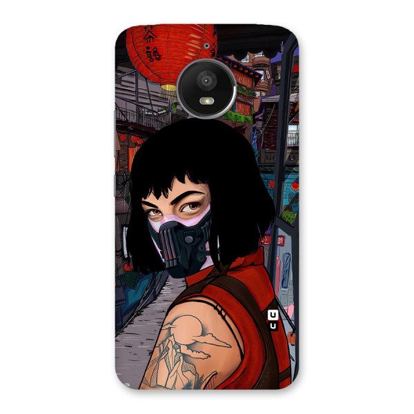 Money Heist Tokyo Mask Back Case for Moto E4 Plus