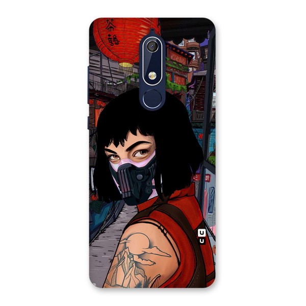 Money Heist Tokyo Mask Back Case for Nokia 5.1