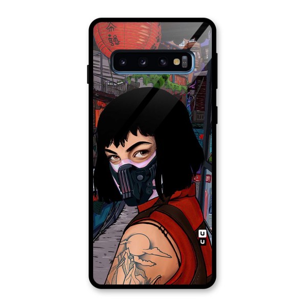 Money Heist Tokyo Mask Glass Back Case for Galaxy S10