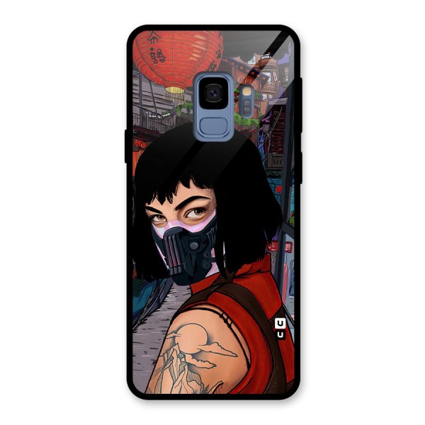 Money Heist Tokyo Mask Glass Back Case for Galaxy S9