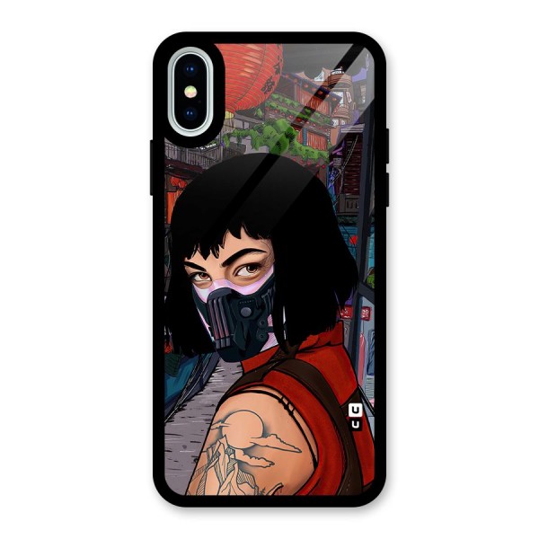 Money Heist Tokyo Mask Glass Back Case for iPhone XS