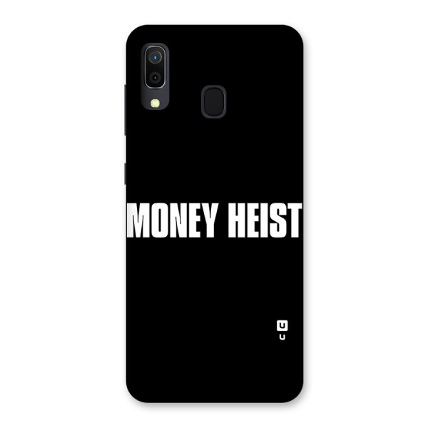 Money Heist Typography Back Case for Galaxy A20