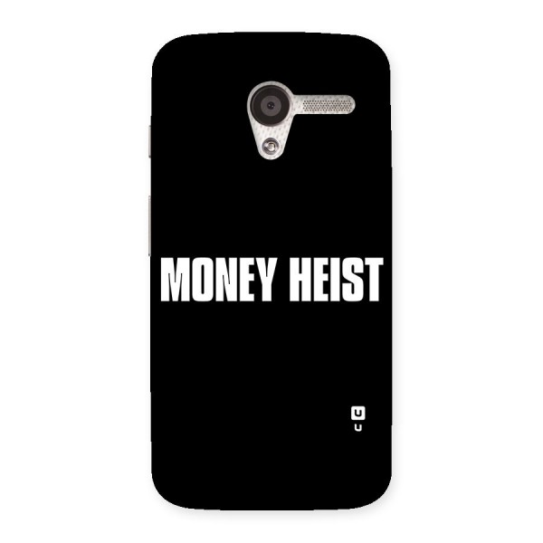 Money Heist Typography Back Case for Moto X