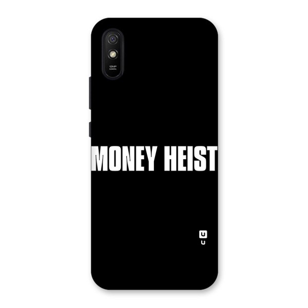 Money Heist Typography Back Case for Redmi 9A