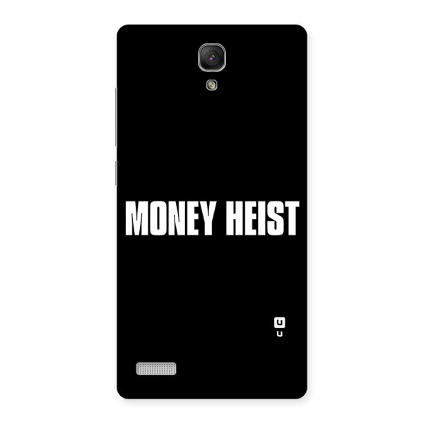 Money Heist Typography Back Case for Redmi Note