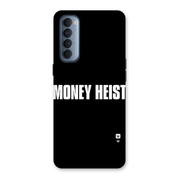 Money Heist Typography Back Case for Reno4 Pro