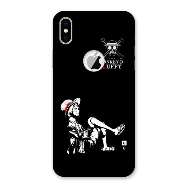 Monkey Luffy Back Case for iPhone XS Logo Cut