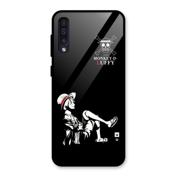 Monkey Luffy Glass Back Case for Galaxy A50s