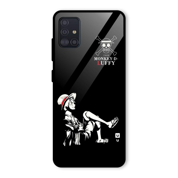 Monkey Luffy Glass Back Case for Galaxy A51