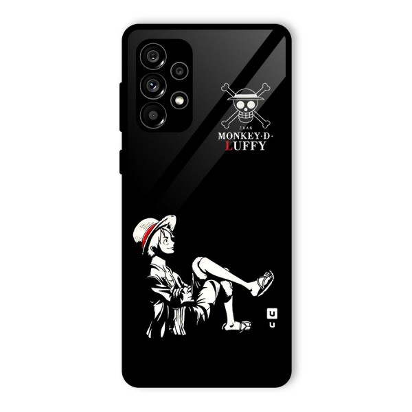 Monkey Luffy Glass Back Case for Galaxy A73 5G