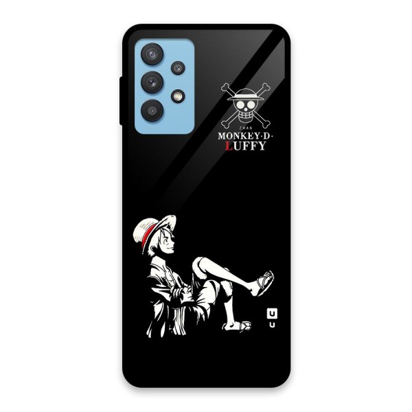 Monkey Luffy Glass Back Case for Galaxy M32 5G