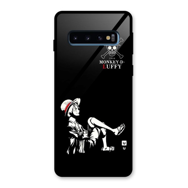 Monkey Luffy Glass Back Case for Galaxy S10