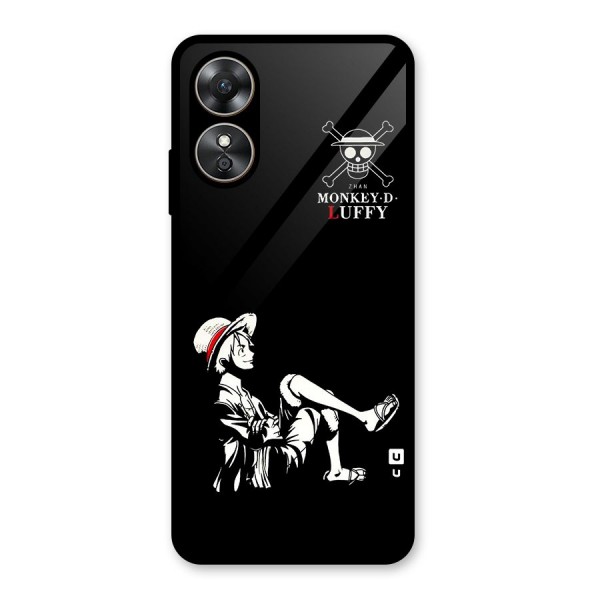 Monkey Luffy Glass Back Case for Oppo A17