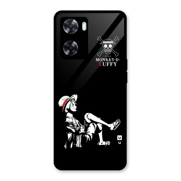 Monkey Luffy Glass Back Case for Oppo A77s