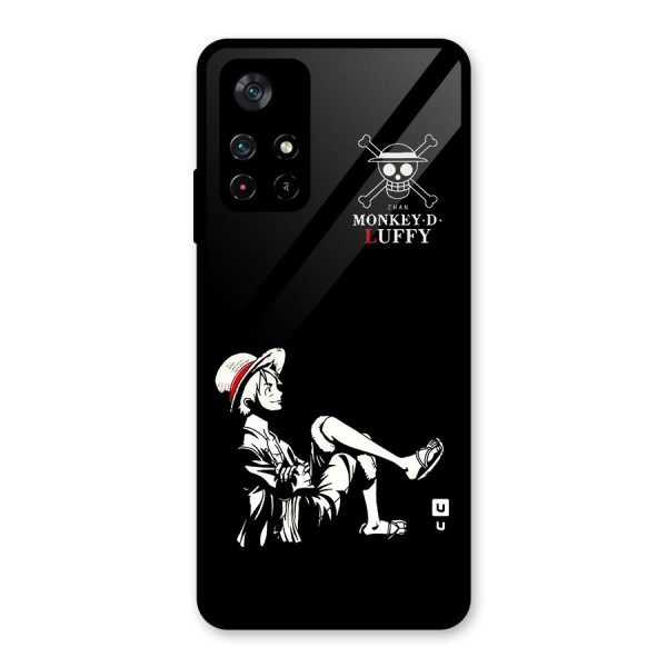 Monkey Luffy Glass Back Case for Poco M4 Pro 5G